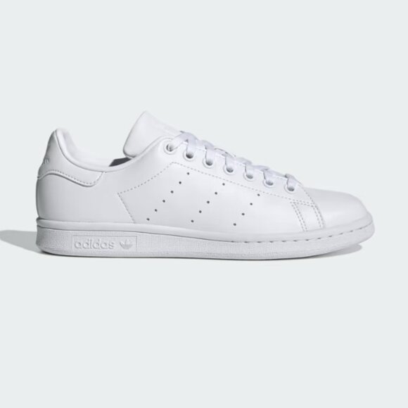 Adidas Shoes Size 7 Womens Stan Smith All White Leather - Picture 1 of 8